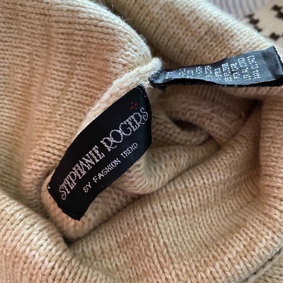Stephanie Rogers woman’s beige/brown turtleneck sweater M - Picture 4 of 6